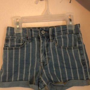 PacSun Striped denim shorts. Waist Size 23